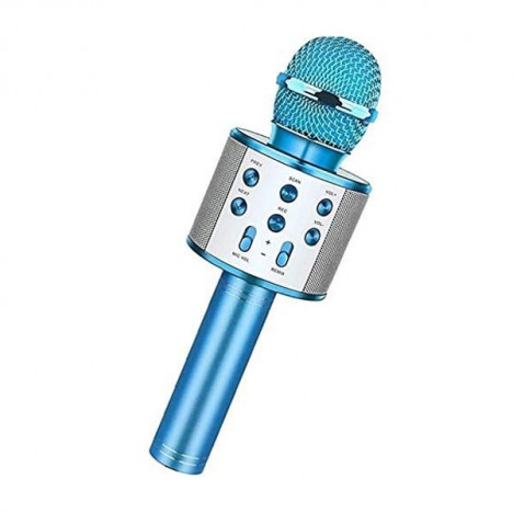 MICROPHONE PORTABLE WS-858 BLUETOOTH SANS FIL BLUE à bas prix | Electro  Tounes