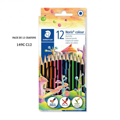 PACK DE 12 CRAYONS STAEDTLER NORIS COLOR 149C C12 PACK DE 12 CRAYONS STAEDTLER NORIS COLOR 149C C12