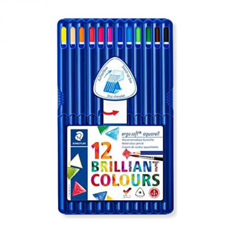 PACK DE 12 CRAYONS STAEDTLER ERGOSOFT AQUARELL 156 SB12 a bas prix PACK DE 12 CRAYONS STAEDTLER ERGOSOFT AQUARELL 156 SB12 a bas prix