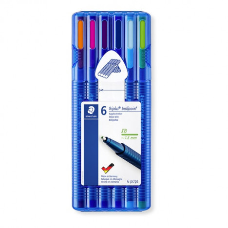 PACK DE 6 STYLOS À BILLE STAEDTLER TRIPLUS 437 XBSB6 a bas prix PACK DE 6 STYLOS À BILLE STAEDTLER TRIPLUS 437 XBSB6 a bas prix