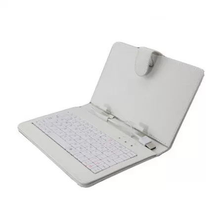 vente Etui Tablette simple 7'' + clavier Blanc