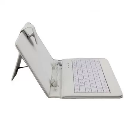 Etui Tablette simple 7'' + clavier Blanc a bas prix