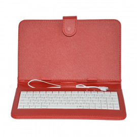prix Etui Tablette simple 7'' + clavier rouge