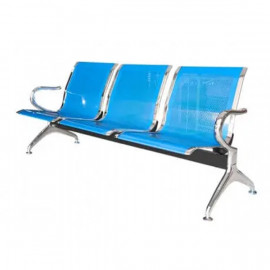 prix BANQUETTE PEINTURE A 3 PLACES + ACCOUDOIRS CHROMEE SOTUFAB BLEU