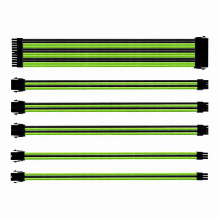 COOLER MASTER SLEEVED EXTENTION CABLE KIT GREEN & BLACK  - 1