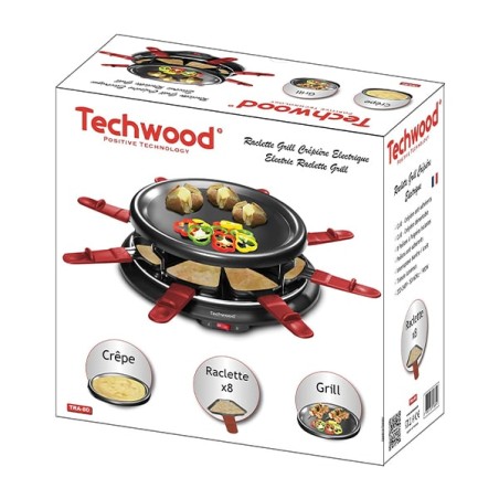 GRILL À RACLETTE TECHWOOD 8 POÊLONS 900W Tunisie prix