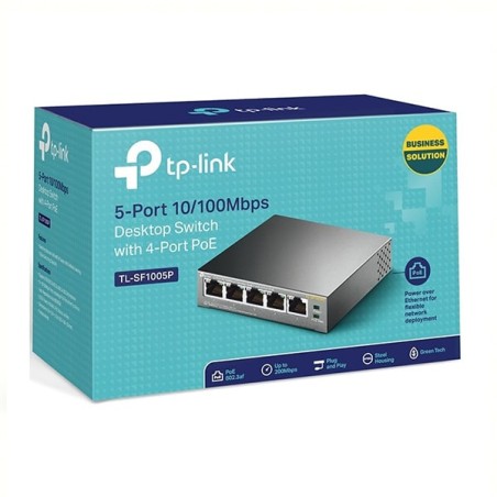 SWITCH DE BUREAU TP-LINK 5 PORTS 10/100 MBPS AVEC 4 PORTS POE Tunisie