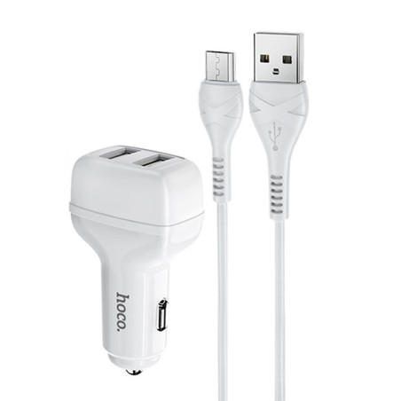 CHARGEUR VOITURE HOCO Z36 DOUBLE USB + CÂBLE USB VERS MICRO prix