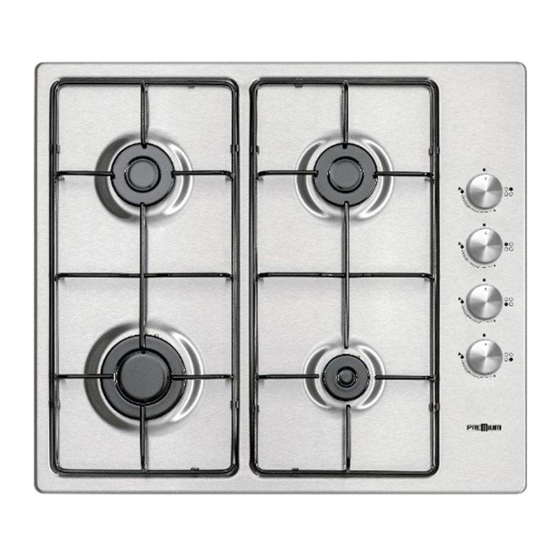 Premium plaque a gaz inox 4 feux 60 cm -AP641.XS03- fonte FFD- Garantie 2  ans à prix pas cher