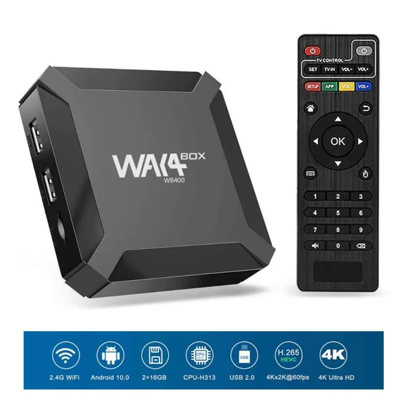 BOX ANDROID WAKA BOX WB400 UHD 4K WAKA - 1 - tunisie BOX ANDROID WAKA BOX WB400 UHD 4K WAKA - 1 - tunisie