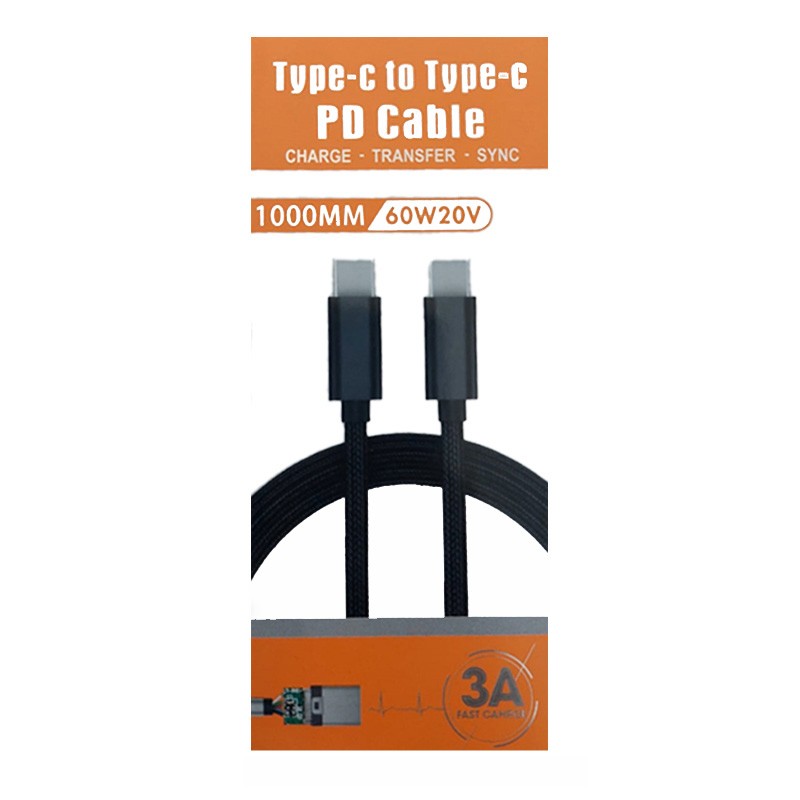 Prix Tunisie CABLE TYPE-C TO TYPE-C PD CABLE 3A 60W