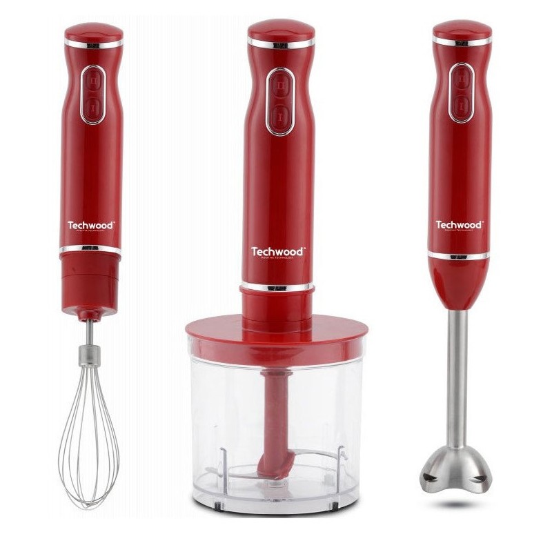 MIXEUR PLONGEANT 3 EN 1 TECHWOOD TMS-9605 ROUGE MIXEUR PLONGEANT 3 EN 1 TECHWOOD TMS-9605 ROUGE