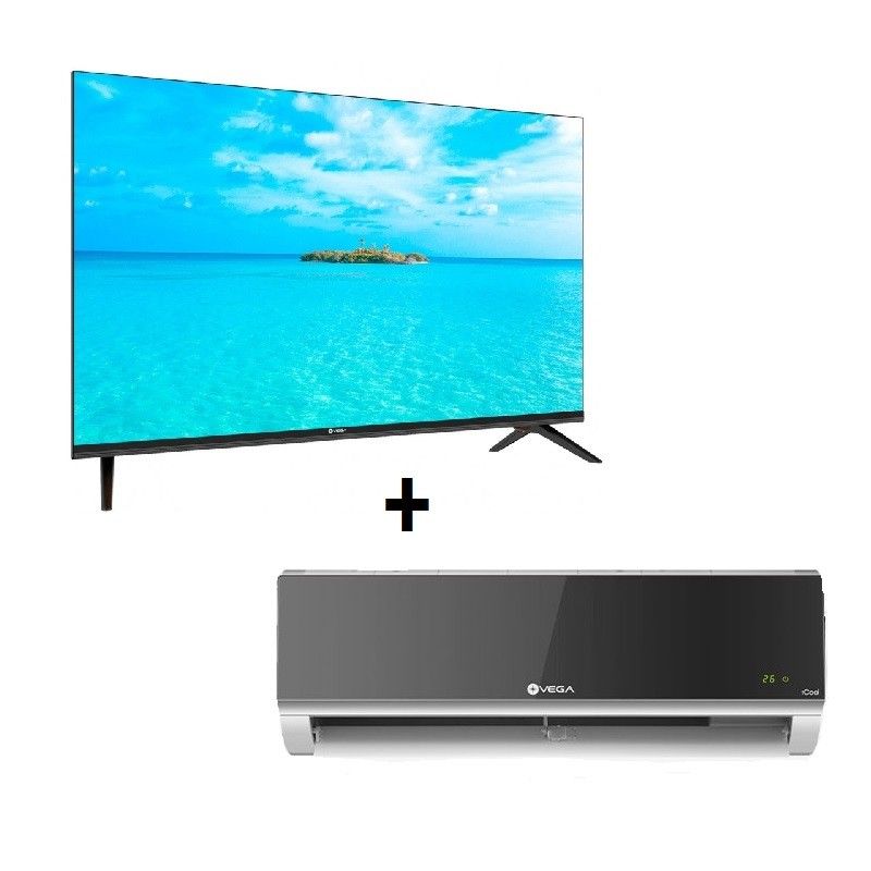 PACK VEGA TV 50" SMART UHD 4K + CLIMATISEUR 12000 BTU INVERTER CF ICOOL VEGA - 1 - tunisie PACK VEGA TV 50" SMART UHD 4K + CLIMATISEUR 12000 BTU INVERTER CF ICOOL VEGA - 1 - tunisie
