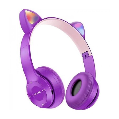 Casque MP3 Bluetooth Oreillettes de Chat P47M VIOLET