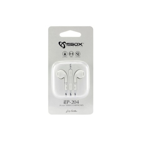 ÉCOUTEURS SBOX IEP-204 AVEC MICRO BLANC a prix bas