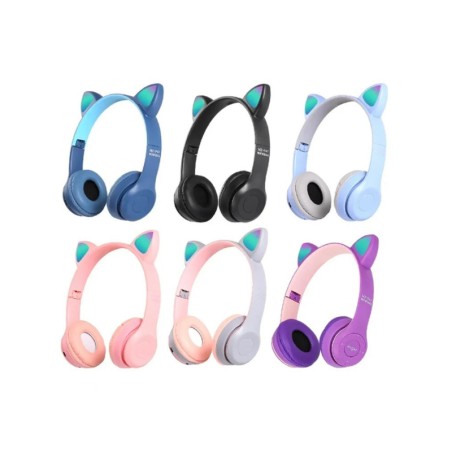 vente casque-mp3-bluetooth-oreillettes-de-chat-mz47-bleu-ciel