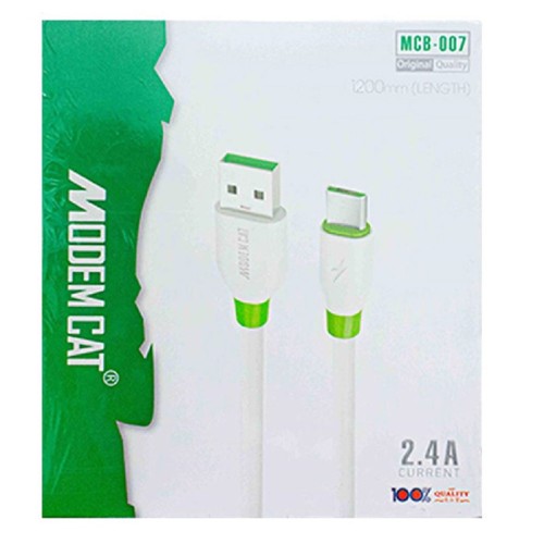 PRIX CÂBLE CHARGEUR MODEMCAT USB VERS MICRO USB BLANC