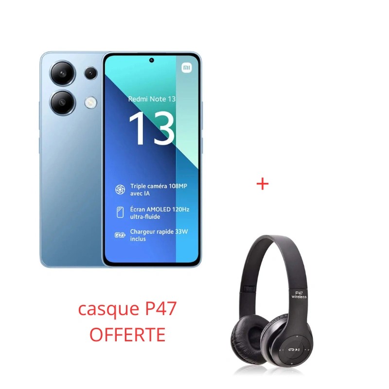 SMARTPHONE XIAOMI REDMI NOTE 13 6GO 128GO BLEU SMARTPHONE XIAOMI REDMI NOTE 13 6GO 128GO BLEU