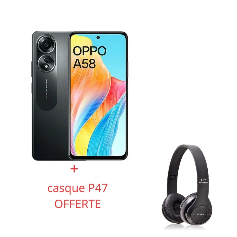 SMARTPHONE OPPO A58 8GO 128GO NOIR