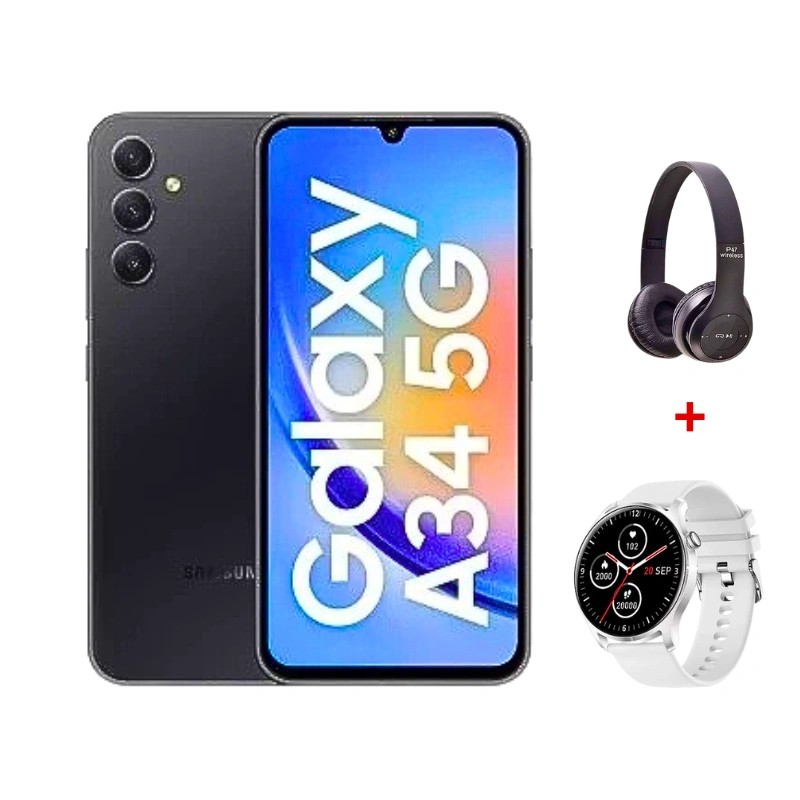 GALAXY A34 + SMART WATCH LIGE BW0291 + Casque P47 Gratuit GALAXY A34 + SMART WATCH LIGE BW0291 + Casque P47 Gratuit