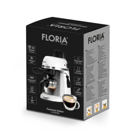 MACHINE À CAFÉ ESPRESSO FLORIA ZLN9358 | 240ML | BLANC
