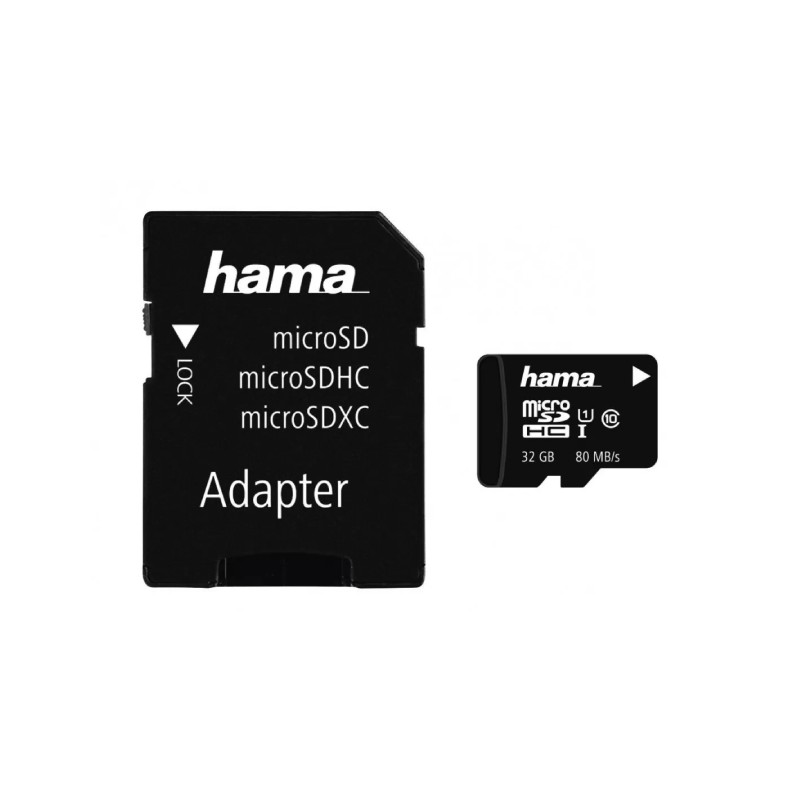 microSDHC HAMA 32 Go Classe 10 UHS-I 80 Mo microSDHC HAMA 32 Go Classe 10 UHS-I 80 Mo