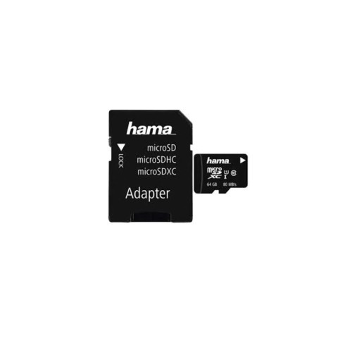 microSDHC Hama 64Go Classe 10 UHS-I 80 Mo Tunisie