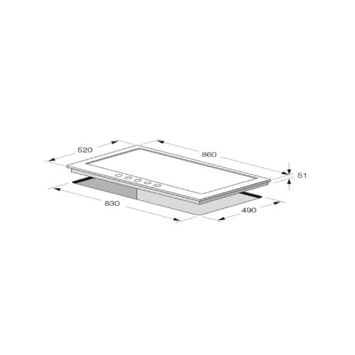 Plaque De Cuisson Focus 5 Feux 86Cm Inox Tunisie