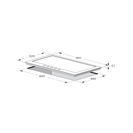 Plaque De Cuisson Focus 5 Feux 86Cm Inox Tunisie