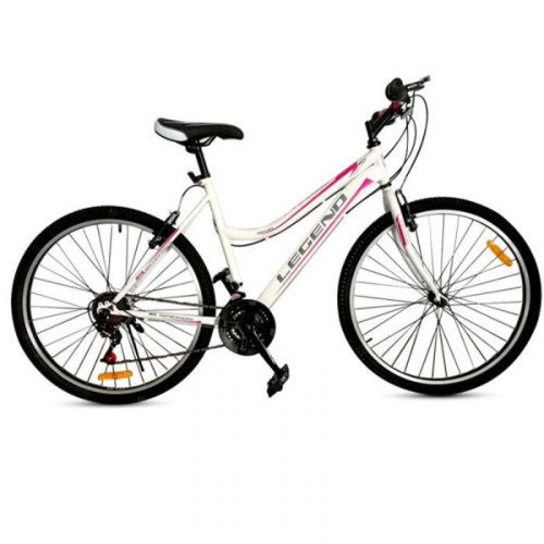 Bicyclette VTT PRADO Legend 18 Vitesses 26'' Pour Dame Blanc & Rose Tunisie