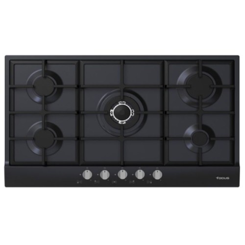 Plaque de Cuisson Encastrable FOCUS F40789BS 5 Feux 90cm Noir