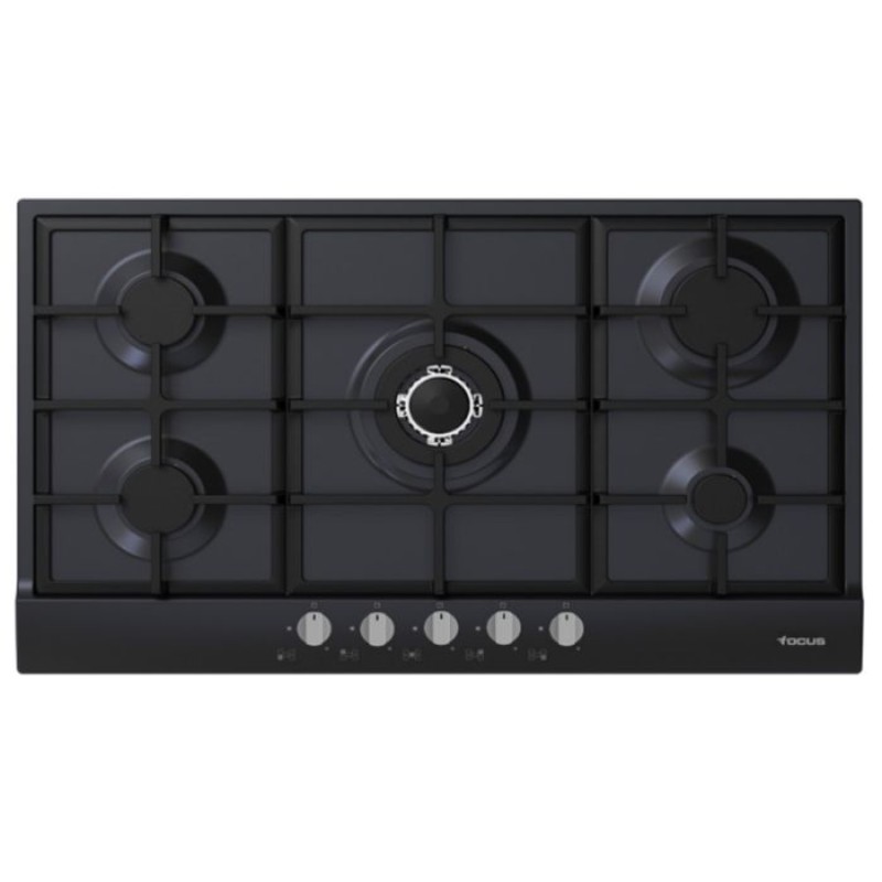 Plaque de Cuisson Encastrable FOCUS F40789BS 5 Feux 90cm Noir Plaque de Cuisson Encastrable FOCUS F40789BS 5 Feux 90cm Noir