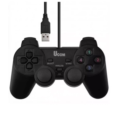 Manette de jeu USB Avec Analogue UCOM - Noir