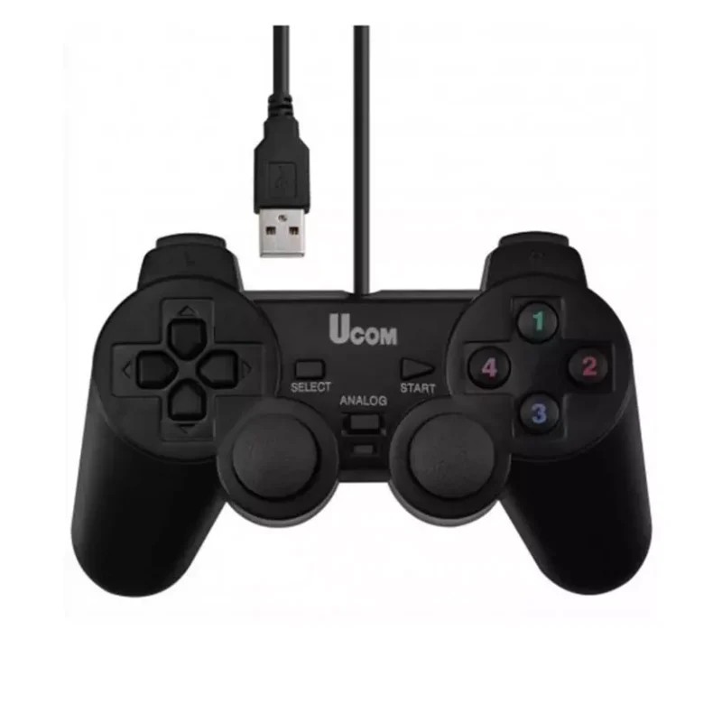 Manette de jeu USB Avec Analogue UCOM - Noir Manette de jeu USB Avec Analogue UCOM - Noir