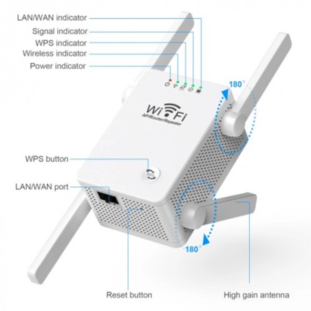 Répéteur WiFi sans fil U8 300Mbps-1