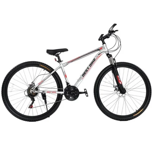 Vélo Enfant Best Bike LX29 29 Gris Clair & Rouge