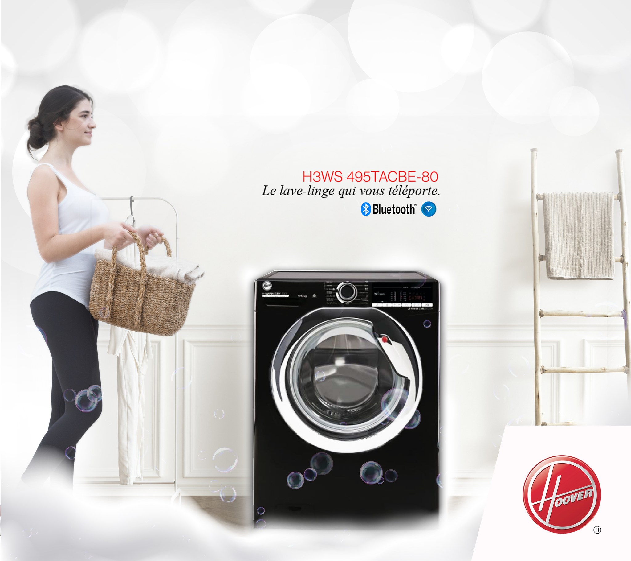 LAVE LINGE FRONTALE HOOVER H3WS4105TCBE-04 10.5KG Tunisie