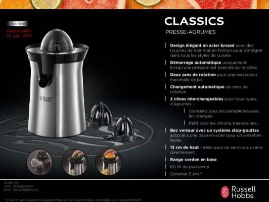 PRESSE AGRUMES RUSSELL HOBBS a bas prix