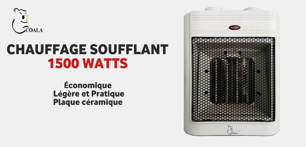 Chauffage Soufflant Céramique Coala 1500 W RS-1500W-PTC – Best Buy