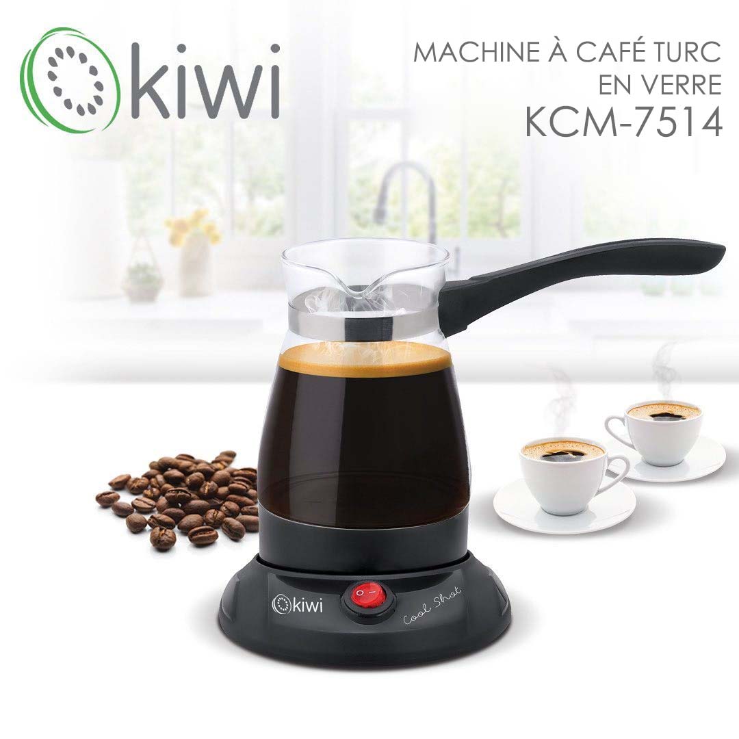 MACHINE A CAFE TURC EN VERRE KIWI à bas prix | Electro Tounes