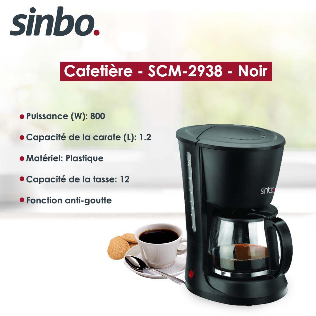 CAFETIERE FILTRE SINBO SCM-2938