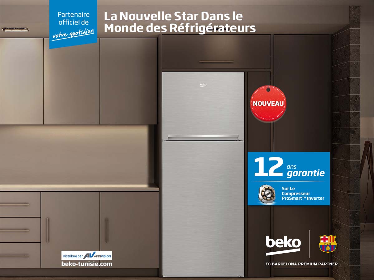 Réfrigérateur Beko 430L prix Tunisie pas cher | Electro Tounes