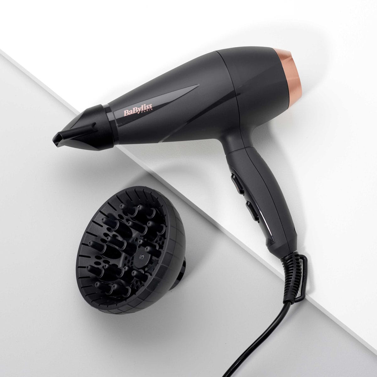 BABYLISS SECHE CHEVEUX 2100W + DIFFUSEUR GRIS /OR