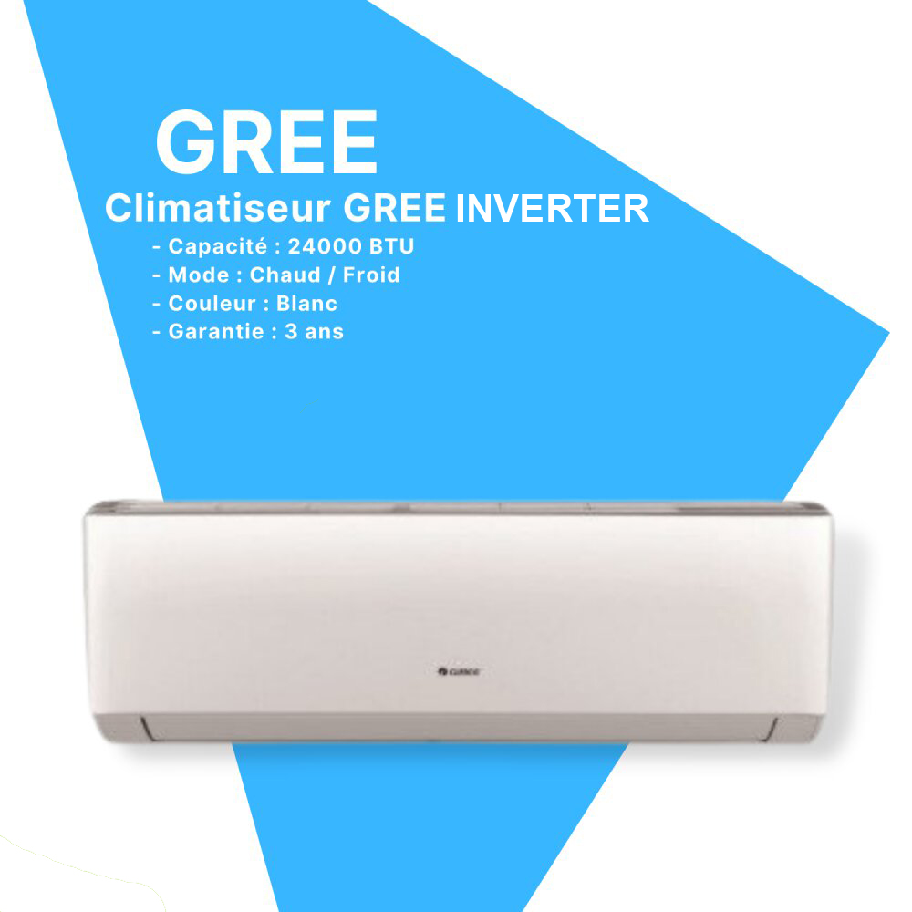 Climatiseur GREE 24000 BTU Inverter Chaud & Froid Tunisie