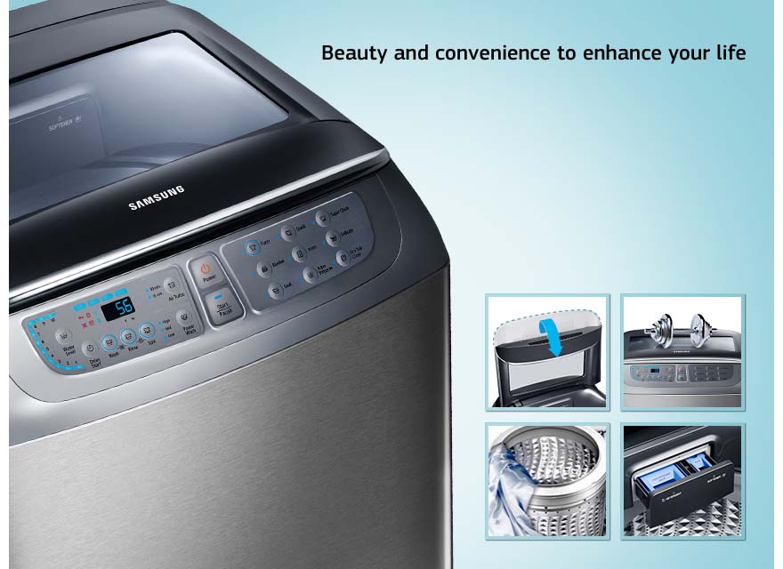 Machine à laver Samsung Top Load 9kg chez Samsung Tunisie Couleur