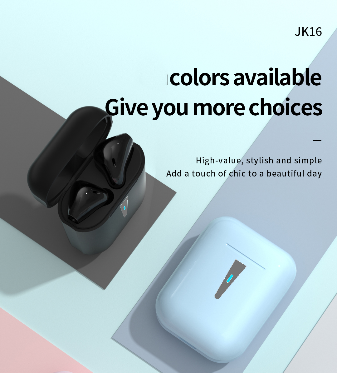 Earbuds TWS True Wireless JK-16 Bleu