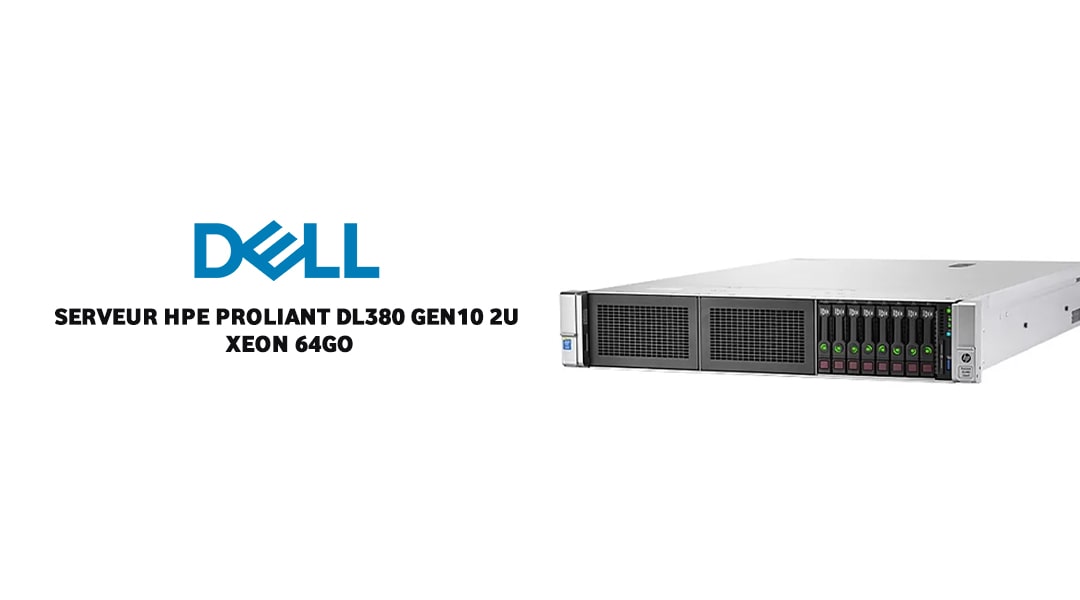 Serveur HPE ProLiant DL380 Gen10 2U Xeon 64Go