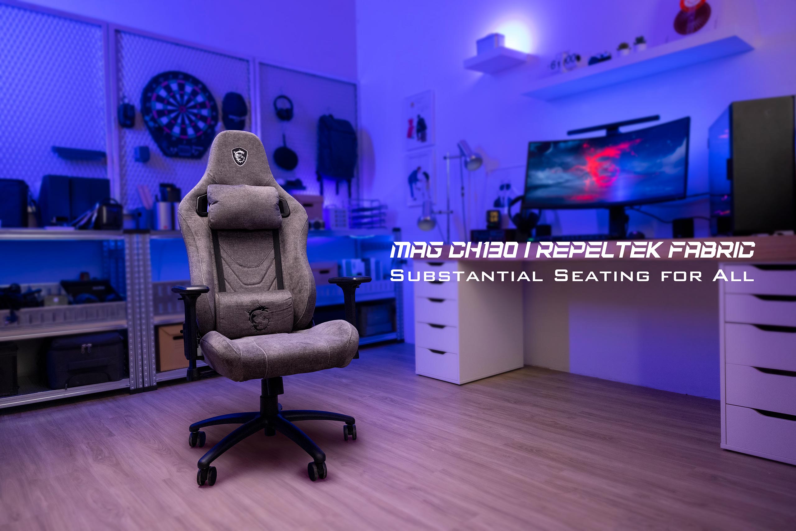 Chaise Gaming MSI CH130 i REPELTEK FABRIC