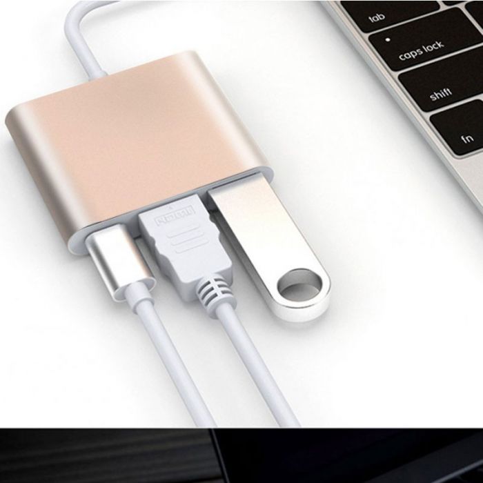 ADAPTATEUR USB TYPE C VERS HDMI  USB 3.0  USB-C a bas prix