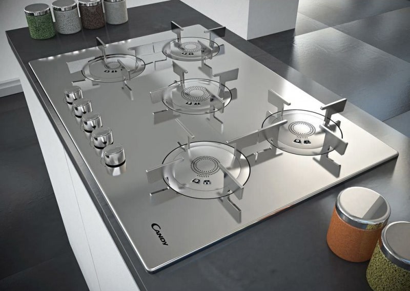 PLAQUE GAZ CANDY 5 FEUX CFX75P INOX Tunisie